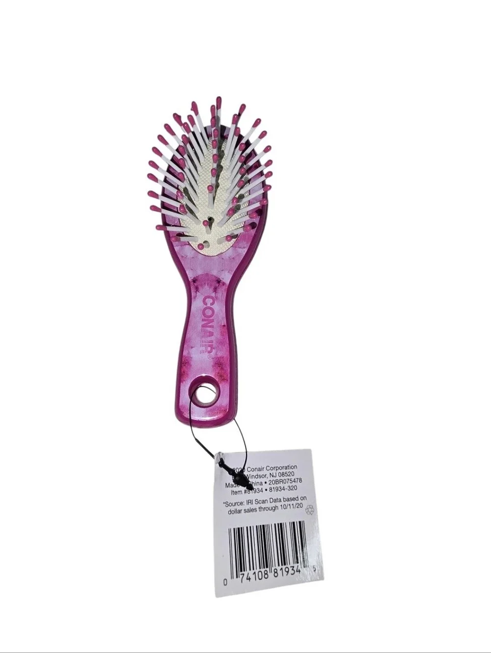 CONAIR Kids Pink Marble Detangling Hair Brush